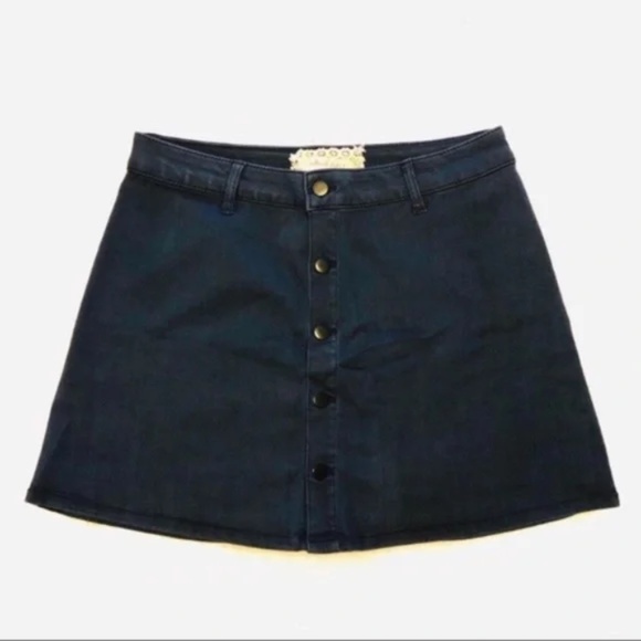 Altar'd State Dresses & Skirts - NWOT Altar'd State Navy Button Front Denim Mini Skirt